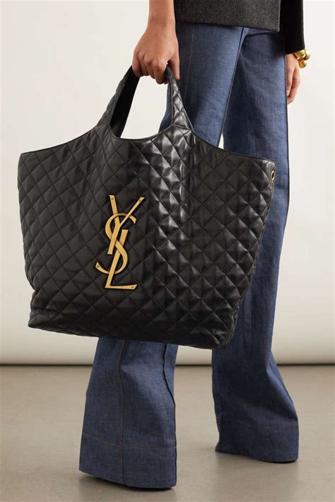 ysl quilted tote bag